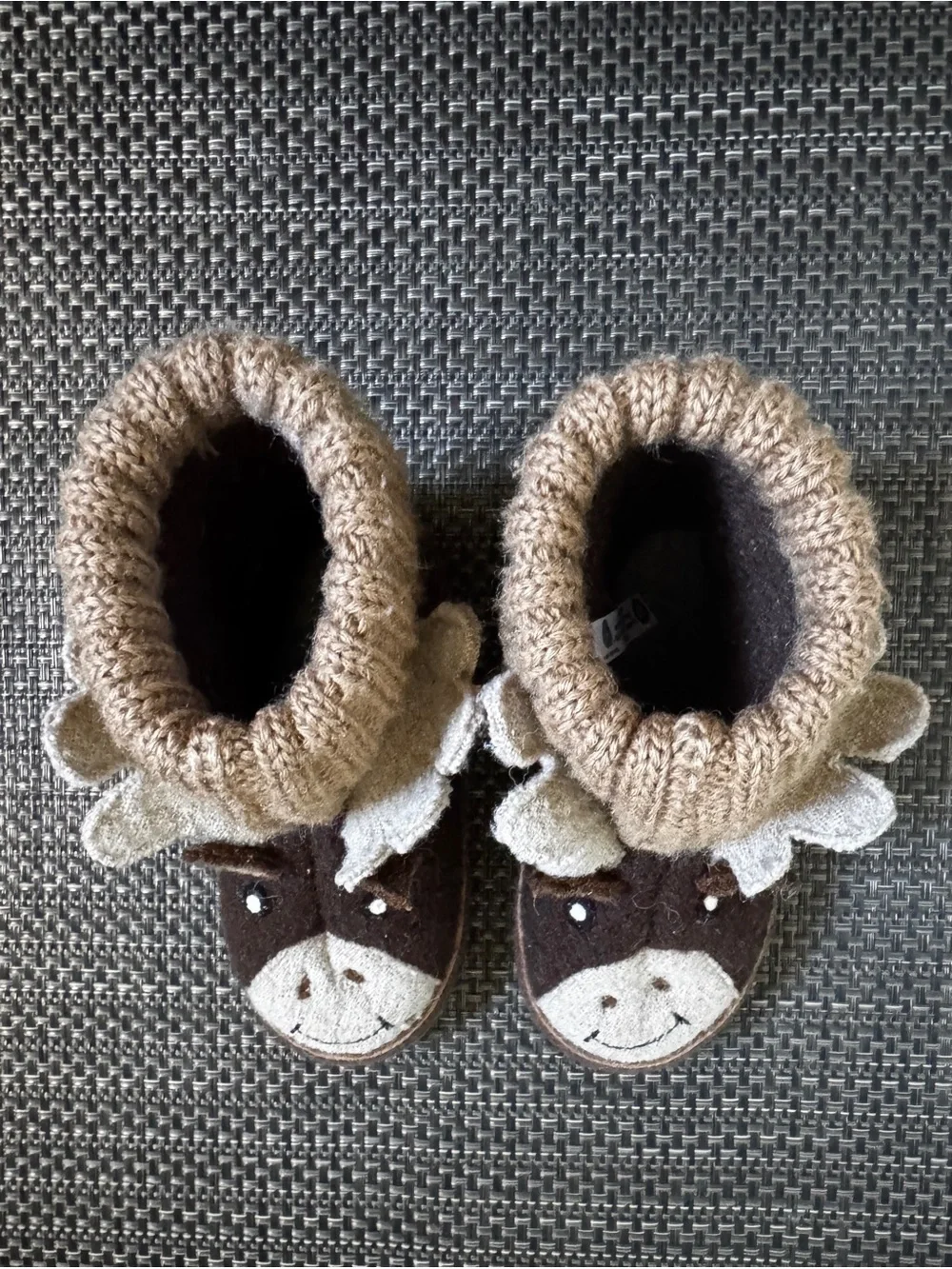 Garnet Hill Toddler Sz 8 Boiled Wool Slipper by Haflinger Moose